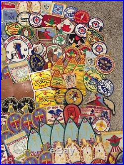 HUGE 1960s 134pc. BOY SCOUT OF AMERICA PATCHES / MERIT BADGES Lot Indiana