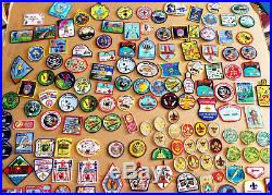 HUGE BOY SCOUT PATCH COLLECTION FROM THE 1950s-2000s! VINTAGE BADGE PATCHES BSA