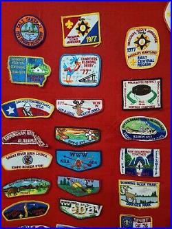 HUGE Boy Scout Assorted Patch Collection Over 65 Patches Dating Back to 70's