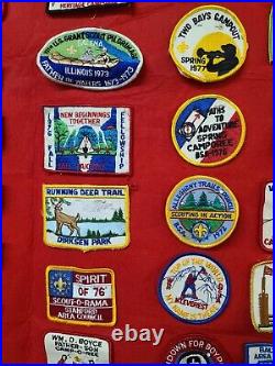 HUGE Boy Scout Assorted Patch Collection Over 65 Patches Dating Back to 70's