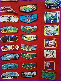 HUGE Boy Scout Assorted Patch Collection Over 65 Patches Dating Back to 70's