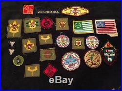 HUGE LOT VINTAGE BOY SCOUTS MEDALS. PATCHES, ETC, ETC. CIRCA LATE 1960s WOW WOW