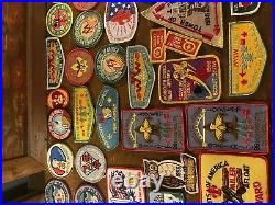 HUGE LOT of Mixed Vintage Boy Scout Patches 81 Patches GREAT Condition BSA