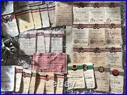 HUGE Lot 330+ 1940s-60s Boy Scout Items Patches Neckerchiefs Slides Pins Books