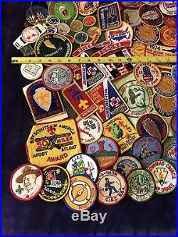 HUGE VINTAGE BOY SCOUTS OF AMERICA BSA 1970s 1980s 150+ PATCH BADGE LOT & MORE