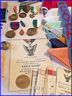 Huge Collection! Vintage Boy Scout, Cub, Eagle, Badges, Patches, Scarves, Knives