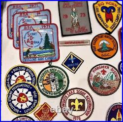 Huge Lot (55 Total) Vintage BSA Boy Scout Cub Patches Badges Councils Jamborees