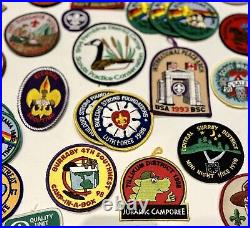 Huge Lot (55 Total) Vintage BSA Boy Scout Cub Patches Badges Councils Jamborees
