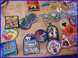 Huge Lot BSA Boy Scout 55+ Patches Books Monopoly Frisbee Shirts Books Scouts