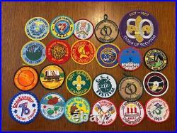 Huge Lot of 190+ Boy Scout BSA Patches Vintage Camp Jamboree Round