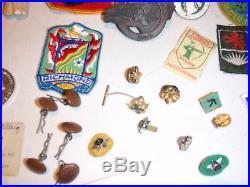 Huge Lot of Vintage Boy Scout Patches Whistle Knives and More Lot 3