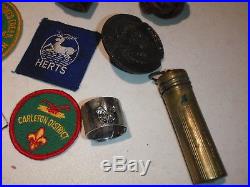 Huge Lot of Vintage Boy Scout Patches Whistle Knives and More Lot 3