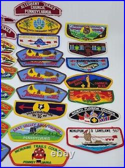 Huge Vintage BSA Boy Scouts of America Pocket Lodge Flap Patch Lot x34