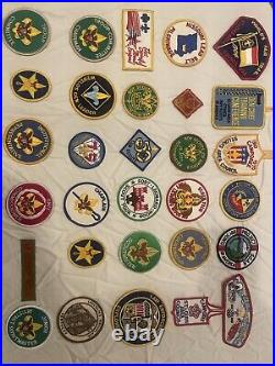 Huge Vintage Boy Scout 24 Patch Lot St Louis Missouri BSA Leonard Wood 80s 70s