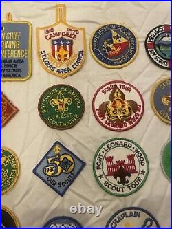 Huge Vintage Boy Scout 24 Patch Lot St Louis Missouri BSA Leonard Wood 80s 70s