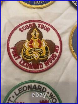 Huge Vintage Boy Scout 24 Patch Lot St Louis Missouri BSA Leonard Wood 80s 70s