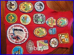 Huge Vintage Boy Scout Lot over 115 Patches, 3 Vests And Slides 60s 70s 80s