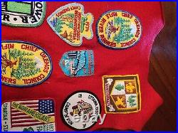 Huge Vintage Boy Scout Lot over 115 Patches, 3 Vests And Slides 60s 70s 80s