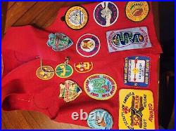 Huge Vintage Boy Scout Lot over 115 Patches, 3 Vests And Slides 60s 70s 80s