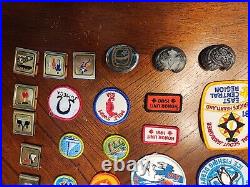 Huge Vintage Boy Scout Lot over 115 Patches, 3 Vests And Slides 60s 70s 80s