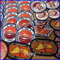 Huge Vtg Lot Of Wisconsin State Tomahawk Tournament Boy Scouts Scout BSA Patches