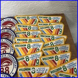 Huge Vtg Lot Of Wisconsin State Tomahawk Tournament Boy Scouts Scout BSA Patches