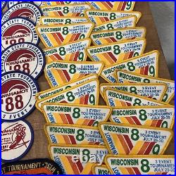 Huge Vtg Lot Of Wisconsin State Tomahawk Tournament Boy Scouts Scout BSA Patches