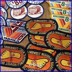 Huge Vtg Lot Of Wisconsin State Tomahawk Tournament Boy Scouts Scout BSA Patches