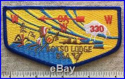 KOTSO LODGE 330 Order of the Arrow FLAP PATCH Texas OA BLUE BORDER Boy Scout WWW