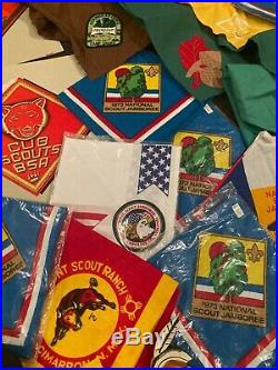 LARGE LOT 200+ Vintage Boy Scout Cub Scout Patches Scarves