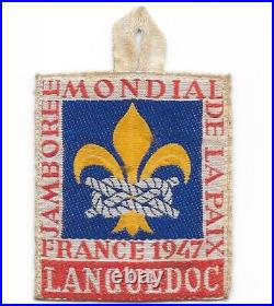 Languedoc Subcamp Patch 1947 6th World Jamboree Held in France Boy Scouts AF