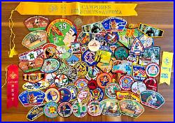 Large Collection of Boy Scout Memorabilia Patches OA Flaps CSPs Ribbons Coin Pin