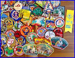 Large Collection of Boy Scout Memorabilia Patches OA Flaps CSPs Ribbons Coin Pin