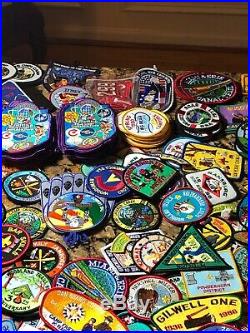 Large Lot 440. 1970s And Up BOY SCOUT PATCHES Jamboree Rally Hiking Badge Etc