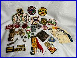 Large Lot Of 1960-70's Boy Scouts BSA Uniform Patches Gear Slides Baltimore Area