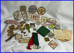 Large Lot Of 1960-70's Boy Scouts BSA Uniform Patches Gear Slides Baltimore Area