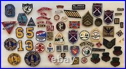 Large Lot Of Over 60 Vintage Patches Ski, Camporee, Military, Beer, Cub Scouts +