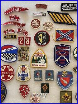 Large Lot Of Over 60 Vintage Patches Ski, Camporee, Military, Beer, Cub Scouts +