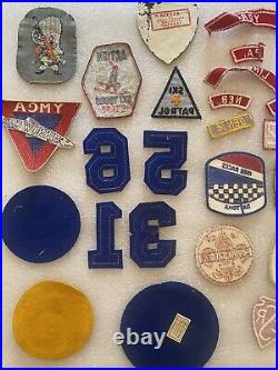 Large Lot Of Over 60 Vintage Patches Ski, Camporee, Military, Beer, Cub Scouts +