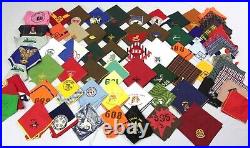 Large Lot of 71 Vintage BOY SCOUTS of AMERICA Neckerchiefs, Patches, Emblems