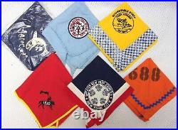 Large Lot of 71 Vintage BOY SCOUTS of AMERICA Neckerchiefs, Patches, Emblems