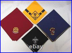 Large Lot of 71 Vintage BOY SCOUTS of AMERICA Neckerchiefs, Patches, Emblems