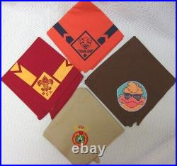 Large Lot of 71 Vintage BOY SCOUTS of AMERICA Neckerchiefs, Patches, Emblems