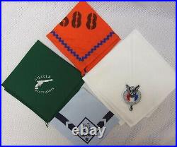 Large Lot of 71 Vintage BOY SCOUTS of AMERICA Neckerchiefs, Patches, Emblems