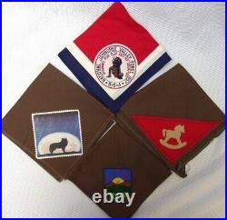 Large Lot of 71 Vintage BOY SCOUTS of AMERICA Neckerchiefs, Patches, Emblems