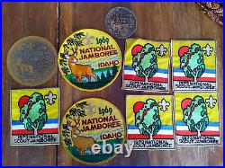 Large Vintage BSA Boy Scouts America Lot Patches Slides Neckerchief 60's 70's