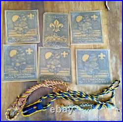 Large Vintage BSA Boy Scouts America Lot Patches Slides Neckerchief 60's 70's