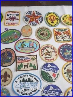 Large Vintage To Modern Lot Of Boy Scouts of America Patches, Pins, Gear 1960's+
