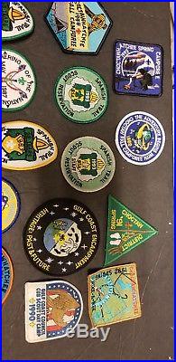 Large lot of Boy Scouts of America patches from Gulf Coast Council