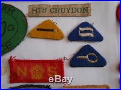 Large lot of vintage genuine old british boy scout cloth insignia badges